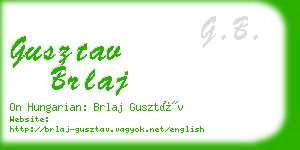 gusztav brlaj business card